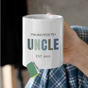 Promotie naar Uncle EST 2025   Aangepast cadeau Tweekleurige Koffiemok