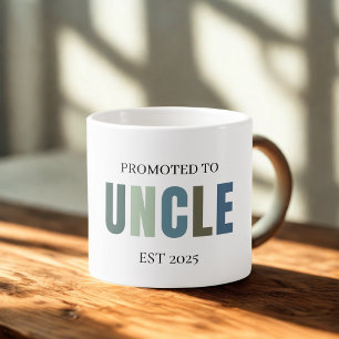 Promotie naar Uncle EST 2025   Gepersonaliseerd Espresso Kop