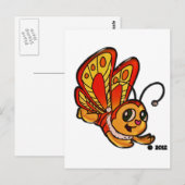 Promotie-objecten Butterfly Chloe Briefkaart (Voorkant / Achterkant)