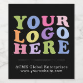 Promotie-objecten Je Logo Button niet minimaal toe Wijn Etiket (Enkel label)