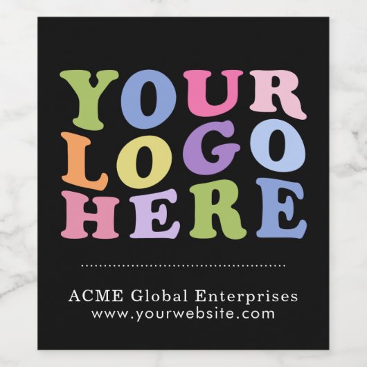 Promotie-objecten Je Logo Button niet minimaal toe Wijn Etiket (Enkel label)