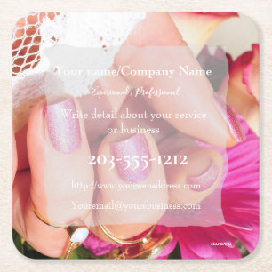 Promotie-Onderzetter dat u aanpast - HAMbyWG Vierkante Kartonnen Onderzetter