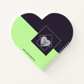 Promotie Paarse en groene verpleegkundigen Oudere Notitieboek (Achterkant)