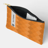 Promotie Pixelpatroon Grijs Zwart Sinaasappel Etui (Open)