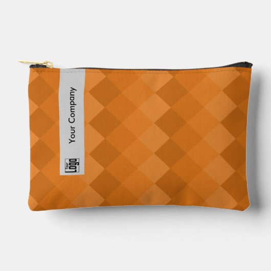 Promotie Pixelpatroon Grijs Zwart Sinaasappel Etui (Voorkant)