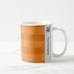 Promotie Pixelpatroon Grijs Zwart Sinaasappel Koffiemok