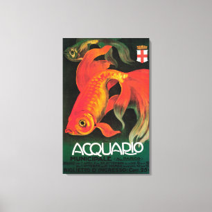 Promotie-Poster voor aquarium en stedelijk park Canvas Afdruk