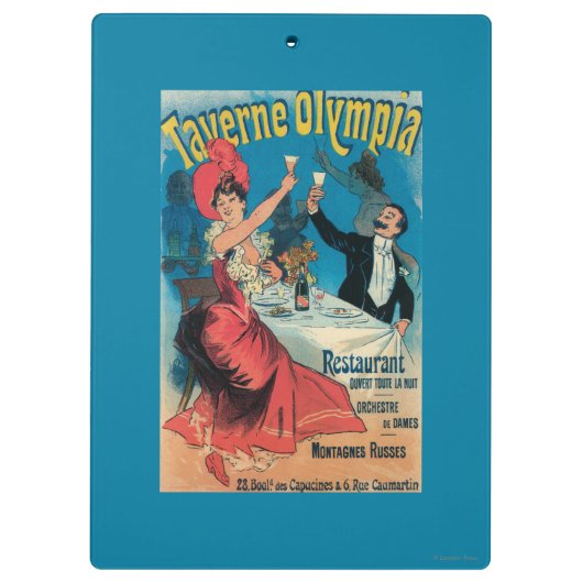 Promotie-Poster voor Taverne Olympia Klembord (Achterkant)