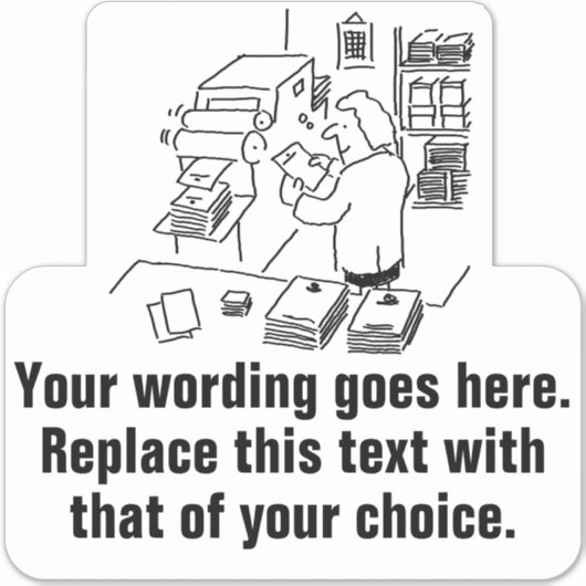 Promotie printer- en afdrukbedrijf sticker (Voorkant)