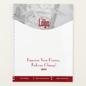 Promotie Red White Life Coach Company Logo Planner (Voorkant)
