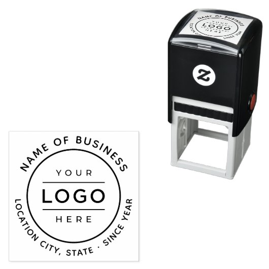 Promotie Ronde Custom Business Logo Branded Zelfinktende Stempel (In situ)
