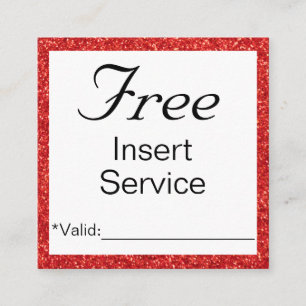 Promotie-service of kortingskaart vierkante visitekaartje