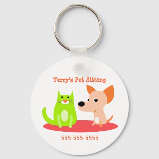 Promotie-Sleutelhanger voor Pet Sitter Sleutelhanger (Voorkant)