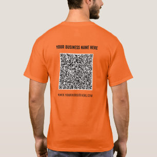 Promotie T-Shirt Je QR-code en aangepaste tekst
