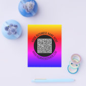 Promotie Uw QR Code Flyer Voorbeeld Aangepaste tek (Enkel)