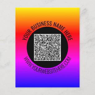 Promotie Uw QR Code Flyer Voorbeeld Aangepaste tek