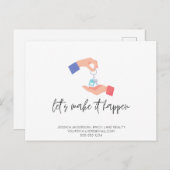 Promotie van het vastgoedbedrijf briefkaart (Voorkant / Achterkant)