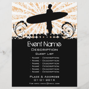 Promotie van surfgebeurtenis flyer