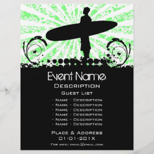 Promotie van surfgebeurtenis flyer