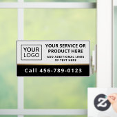 Promotie voegt zwarte witte-bedrijfsservice logo t raamsticker (Huis)