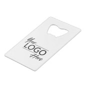 Promotie voor Business Company Logo Kredietkaart Flessenopener (Voorkant Gekanteld)