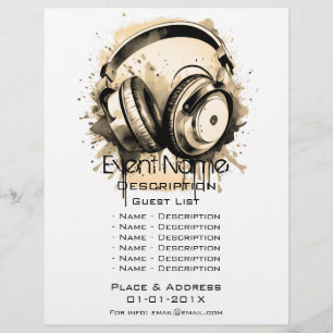 Promotie voor muzikale evenementen flyer