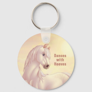 Promotie voor witte paarden sleutelhanger