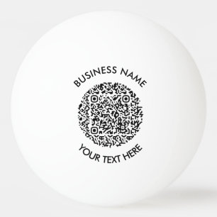 promotieartikel met QR Code Scan logo Simple Pingpongballen