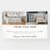 Promotiebedrijf 2 Fotobanner & tekst Spandoek (Horizontaal)