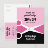 Promotiehair Salon Briefkaart (Voorkant / Achterkant)