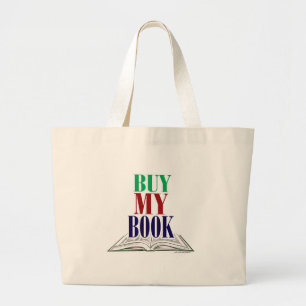 Promotieontwerp voor Mijn boekauteur kopen Grote Tote Bag