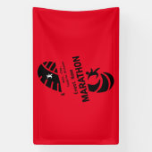 Promotieprogramma voor liefdadigheidsmarathon spandoek (Verticaal)