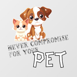 Promotiequote voor de huisdierenbranche raamsticker