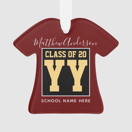 Promotion 2026 Bourgogne Noir et Or Graduation (dos)