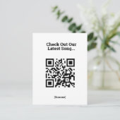 Promotion de la chanson - QR Code Design Carte pos (Debout devant)