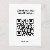 Promotion de la chanson - QR Code Design Carte pos (Devant)