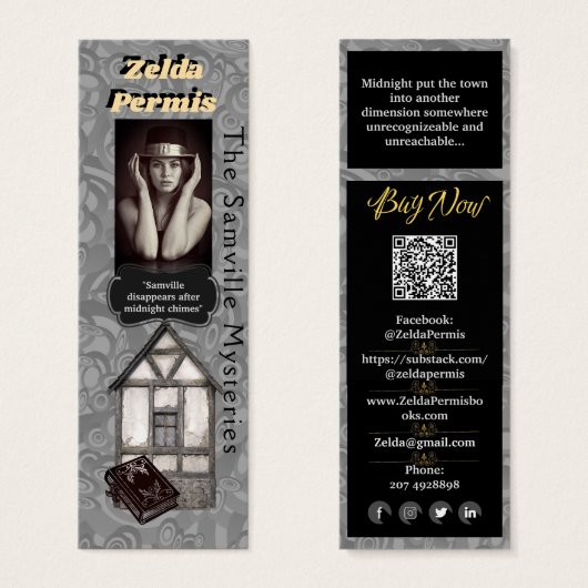 Promotion de l'auteur Mystère gris-noir (Devant & derrière)