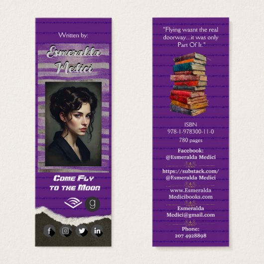 Promotion de l'auteur Purple Sci Imaginaire Wi-Fi (Devant & derrière)