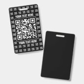 Promotional QR code (editable) plus Logo Pattern Badge (Front & Back)