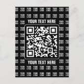 Promotional QR code (editable) plus Logo Pattern Briefkaart (Voorkant)