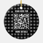 Promotional QR code (editable) plus Logo Pattern Keramisch Ornament (Achterkant)