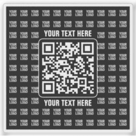 Promotional QR code (editable) plus Logo Pattern Sticker