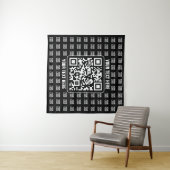 Promotional QR code (editable) plus Logo Pattern Wandkleed (In Situ (horizontaal))