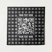 Promotional QR code (editable) plus Logo Pattern Wandkleed (Voorkant)