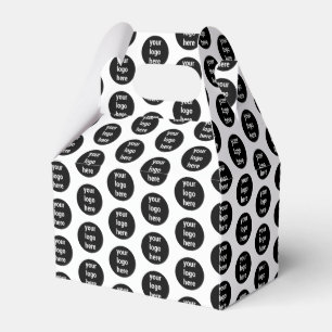 Promotioneel Zakelijk Logo Zwart Wit Patroon Bedankdoosjes