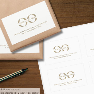 Promotionele bedrijfslabels met aangepaste Logo Rechthoekige Sticker