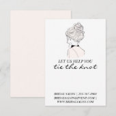 Promotionele bruiloft haardas scrunchie houder informatiekaartje (Voorkant / Achterkant)