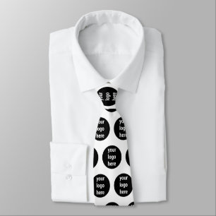 Promotionele Business Logo Zwart Wit Patroon NEG Stropdas