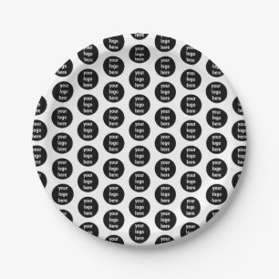 Promotionele Business Logo Zwart Wit Patroon Papieren Bordje