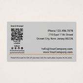 Promotionele Grijze Valentijnsdag Gift Voucher Kaa Visitekaartje (Achterkant)